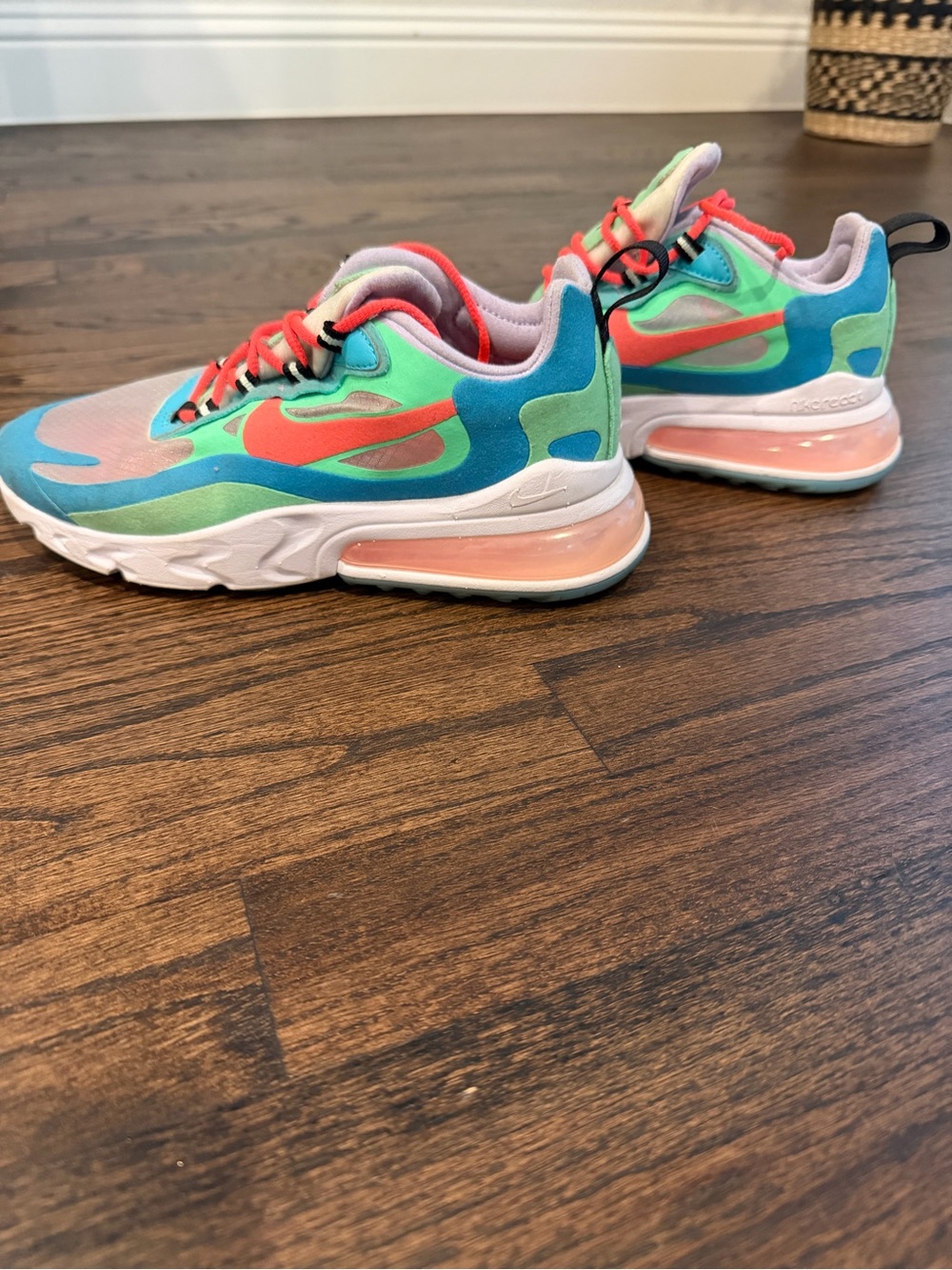 Nike Multicolor Athletic Sneakers - Coral, Teal & Mint